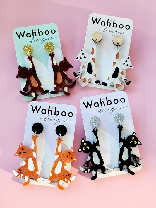 Cats Dangling Dangle Earrings