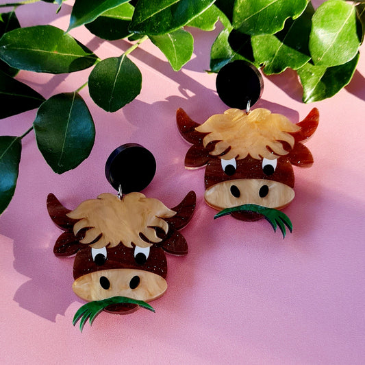 Highland Cows Dangle Earrings