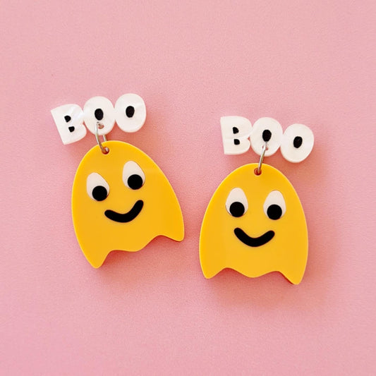 Halloween Cutie Patootie Ghost Dangle Earrings