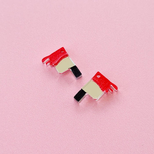 Halloween Meat Cleaver Stud Earrings