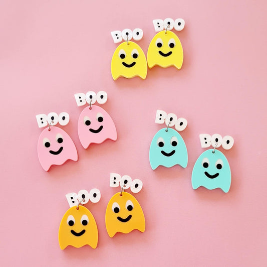 Halloween Cutie Patootie Ghost Dangle Earrings