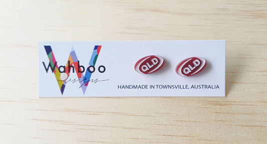 State of Origin Rugby League Stud Earrings