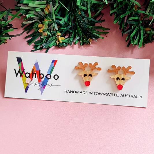 Christmas Rudolph Stud Earrings