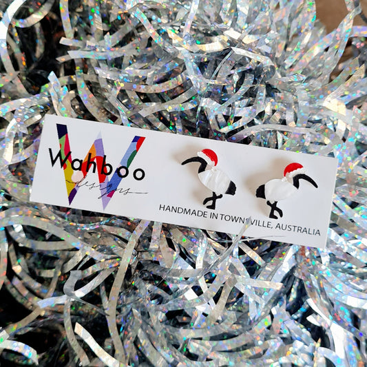 Christmas Ibis Stud Earrings