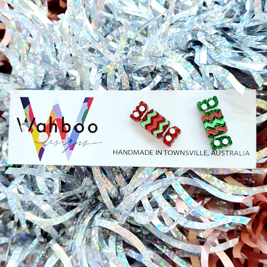 Christmas Bon Bon Cracker Stud Earrings