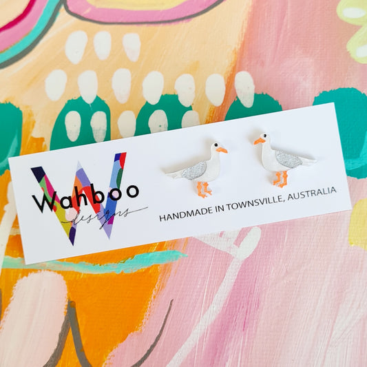 Seagull Stud Earrings