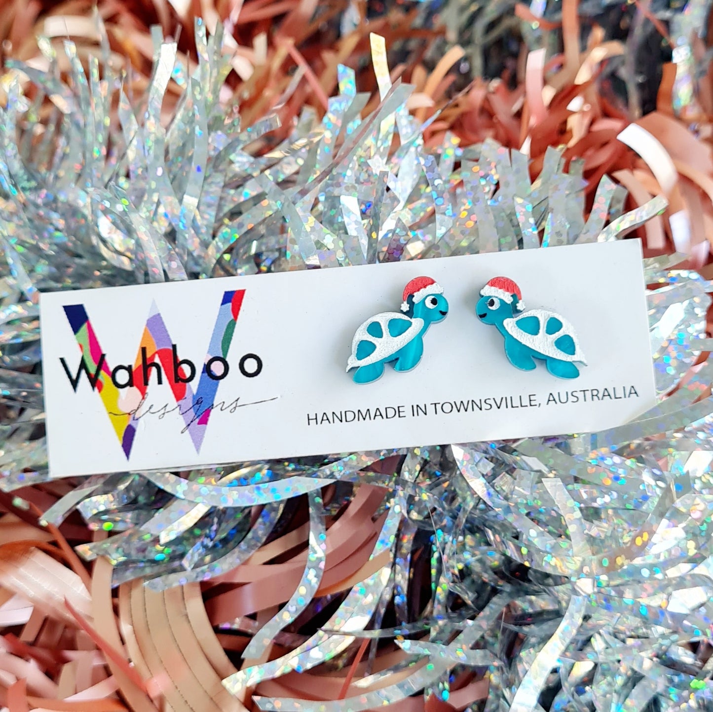 Christmas Turtle Stud Earrings