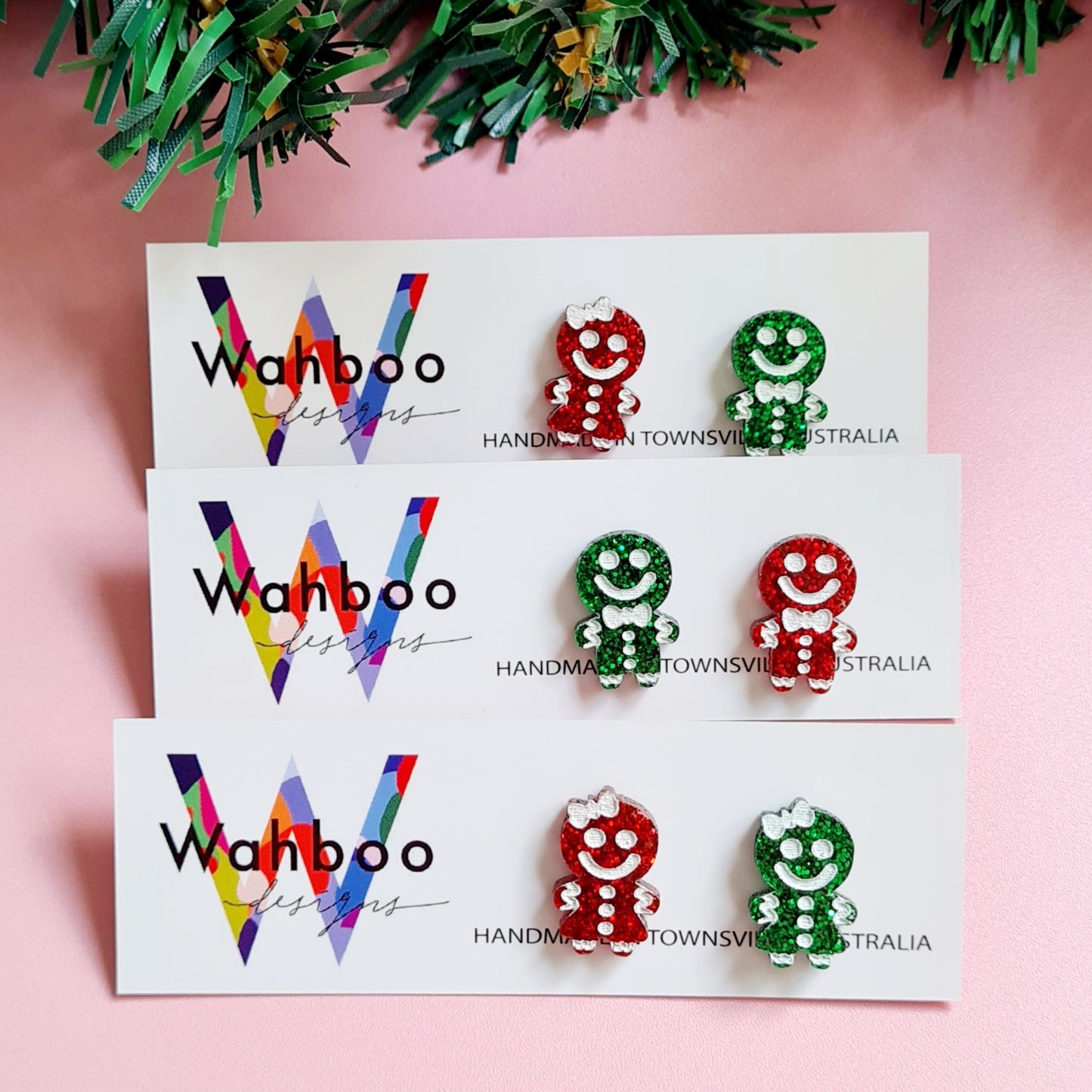Christmas Gingerbread Stud Earrings
