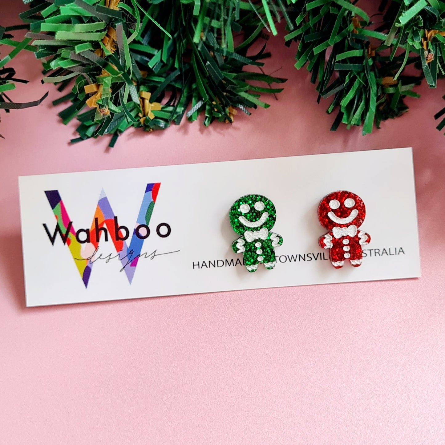 Christmas Gingerbread Stud Earrings