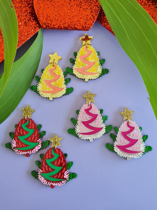 Christmas Banksia Dangle Earrings