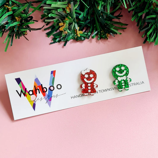 Christmas Gingerbread Stud Earrings