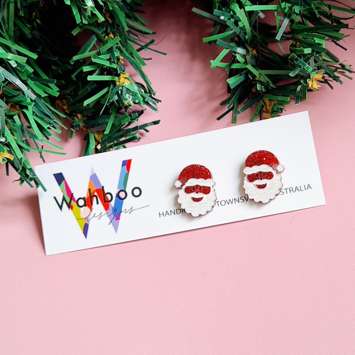 Christmas Santa Face Stud Earrings