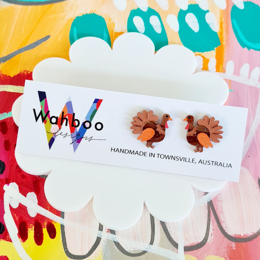 Roast Turkey Stud Earrings