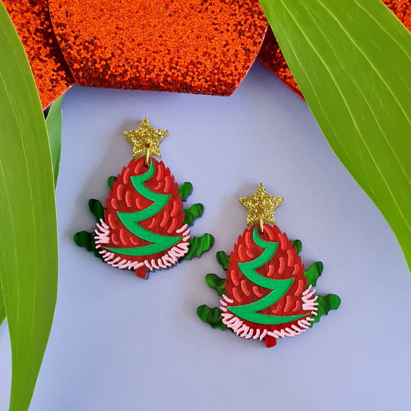 Christmas Banksia Dangle Earrings