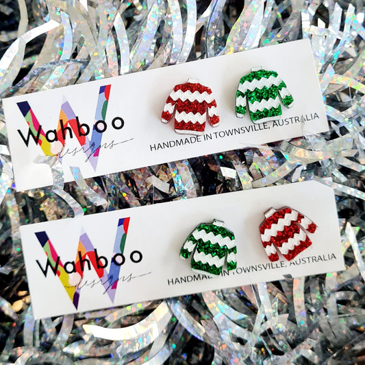 Christmas Ugly Sweater Stud Earrings