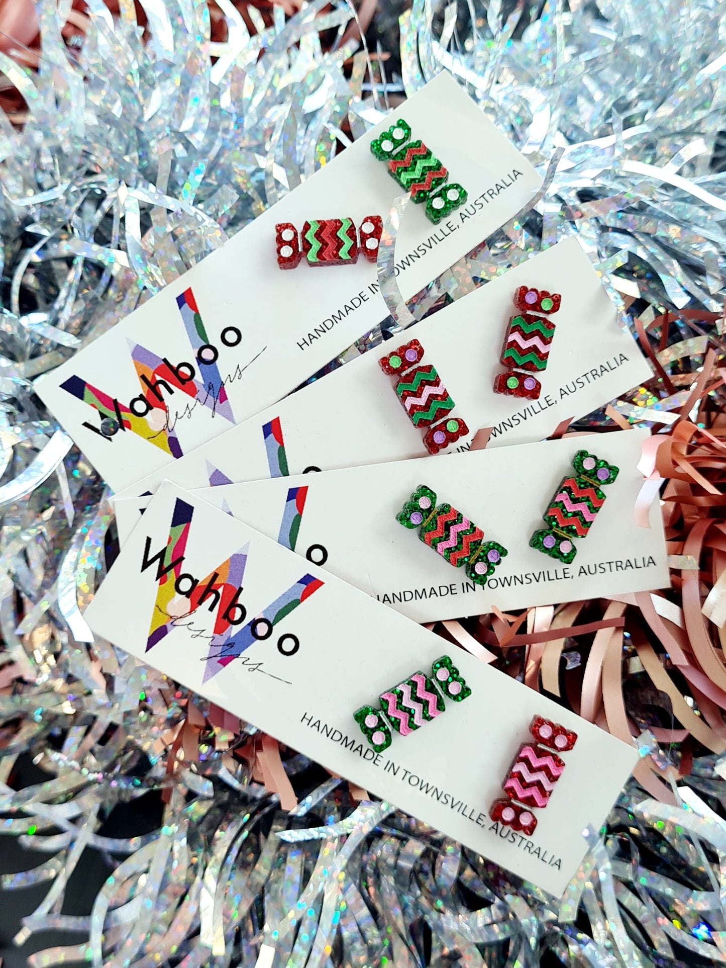 Christmas Bon Bon Cracker Stud Earrings