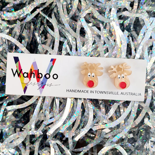 Christmas Rudolph Stud Earrings