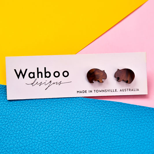 Wombat Stud Earrings