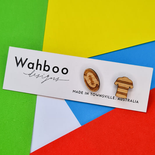 Rugby Union Stud Earrings