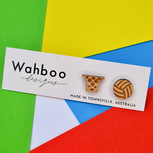 Netball and Ring Stud Earrings