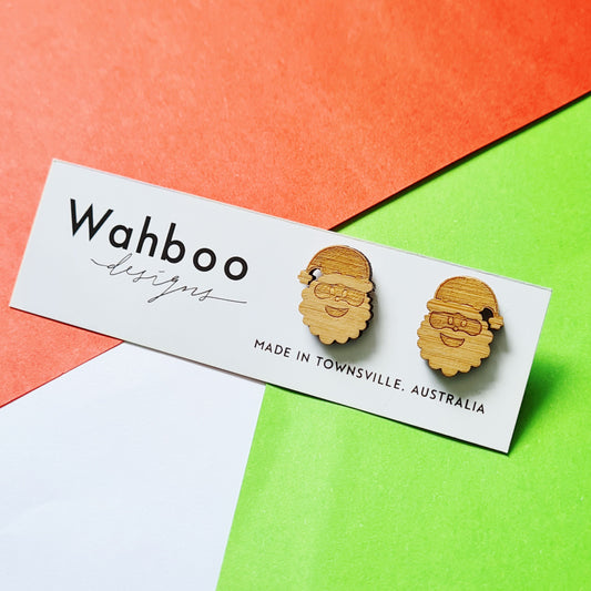 Christmas Santa Face Stud Earrings