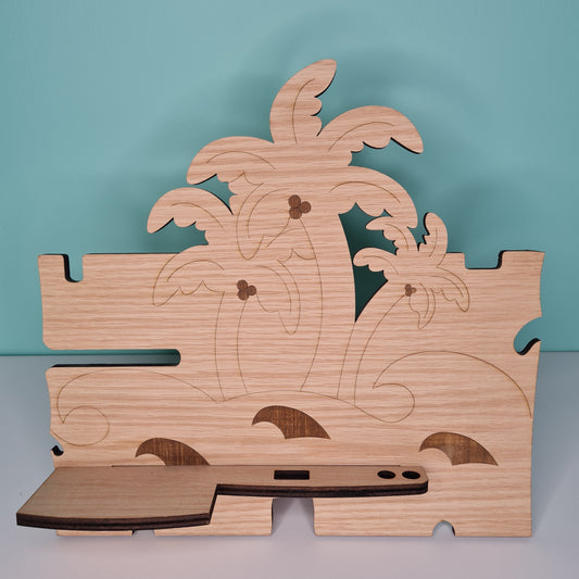 Palm Trees & Island Phone Stand & Organiser