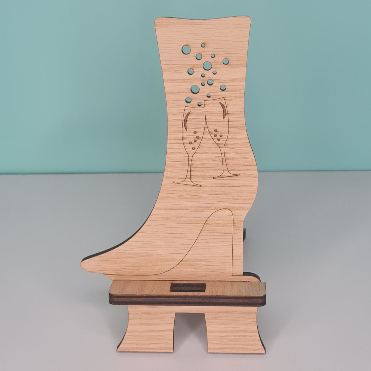 Boot and Champagne Mobile Phone Stand