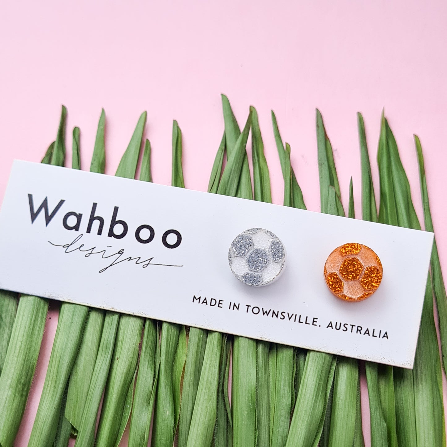 Soccer Football Stud Earrings
