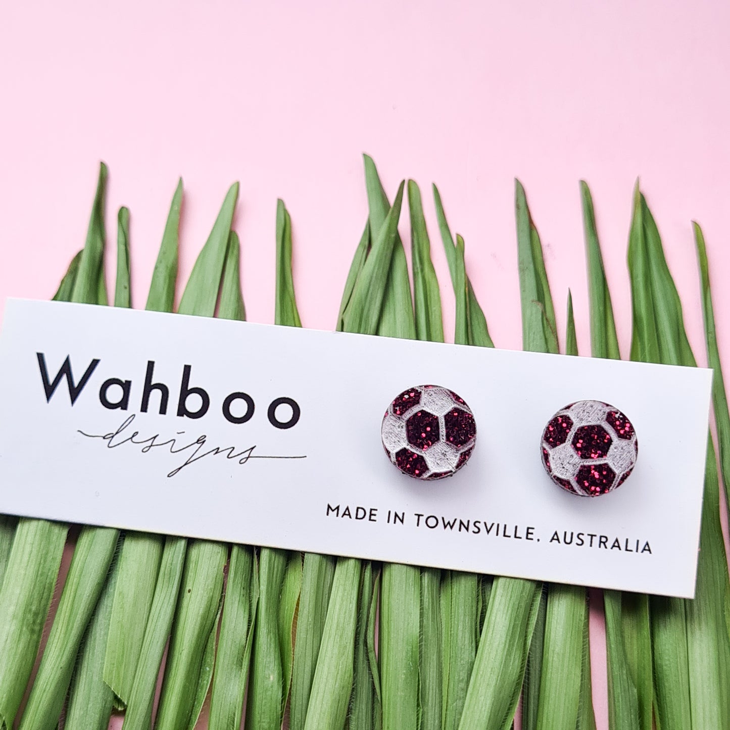 Soccer Football Stud Earrings