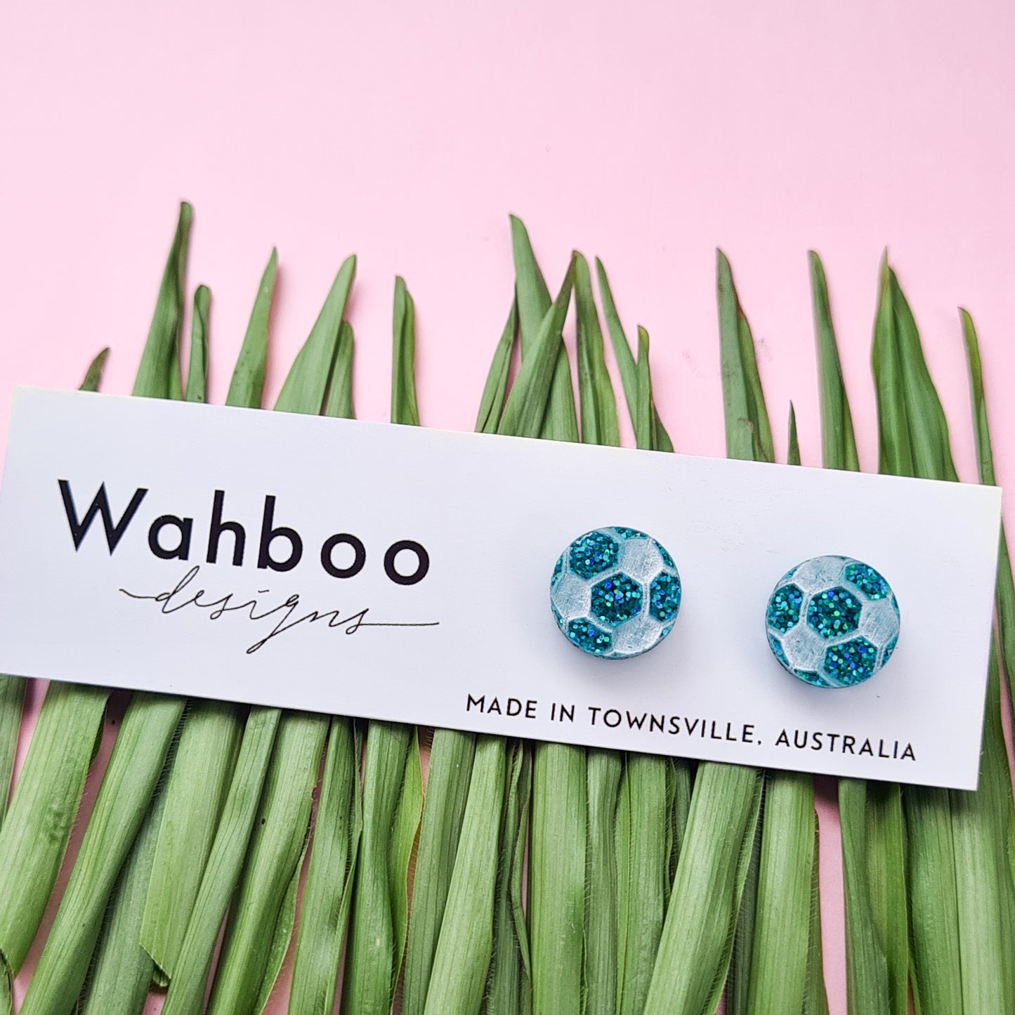Soccer Football Stud Earrings