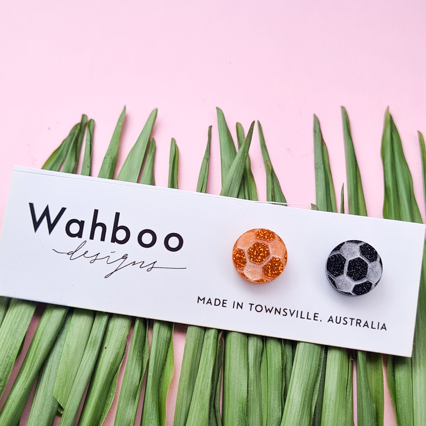 Soccer Football Stud Earrings