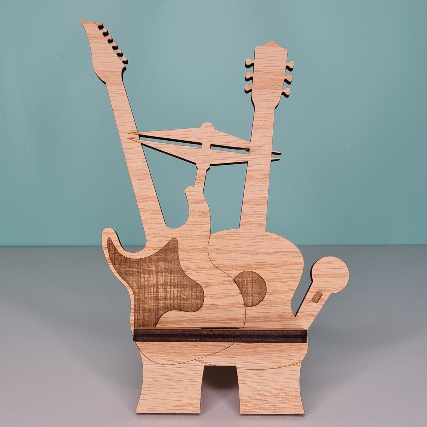 Guitar and Drum Mobile Phone Stand