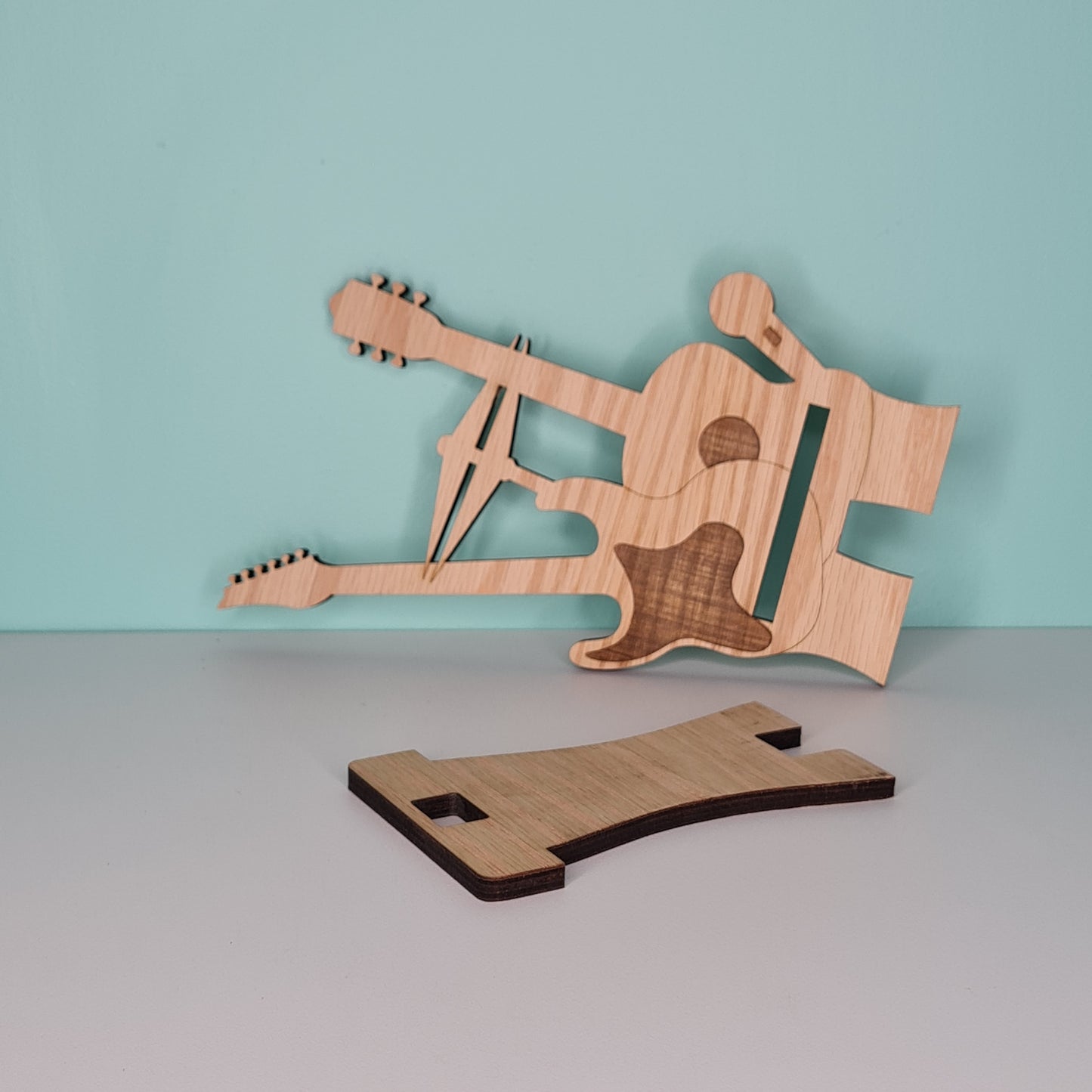 Guitar and Drum Mobile Phone Stand