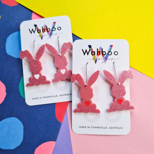 Easter Bunny Dangle Earrings