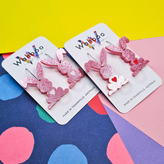 Easter Bunny Dangle Earrings