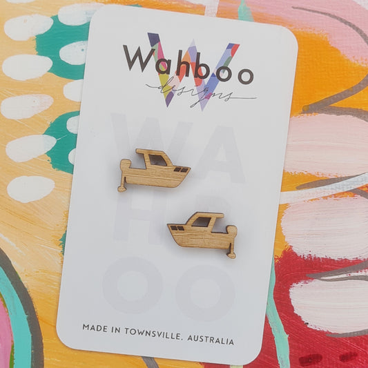 Fishing Boat Stud Earrings