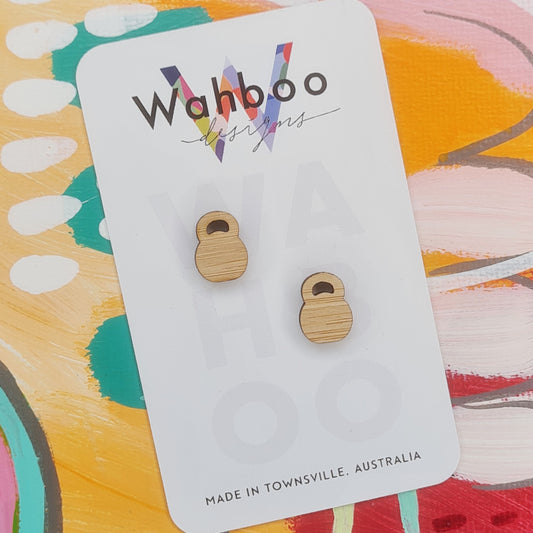 Kettlebell Stud Earrings
