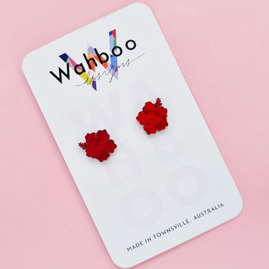 Hibiscus Stud Earrings