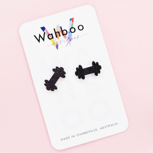 Dumbbell Stud Earrings