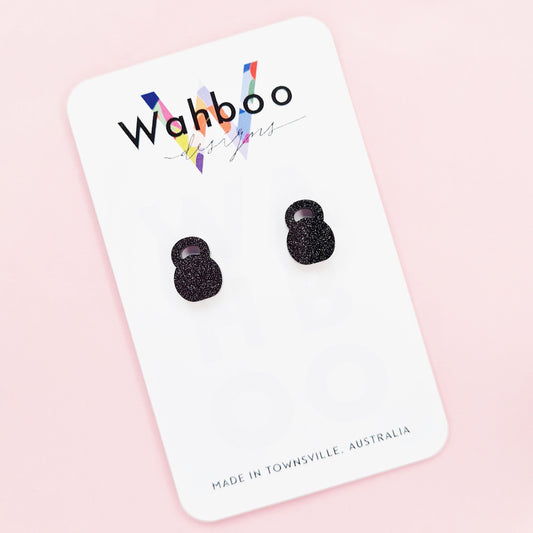 Kettlebell Stud Earrings