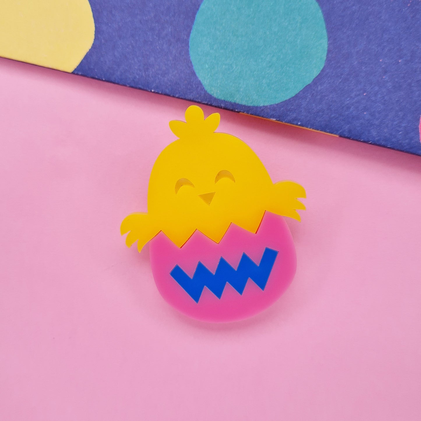 Easter Chick in an Egg Brooch