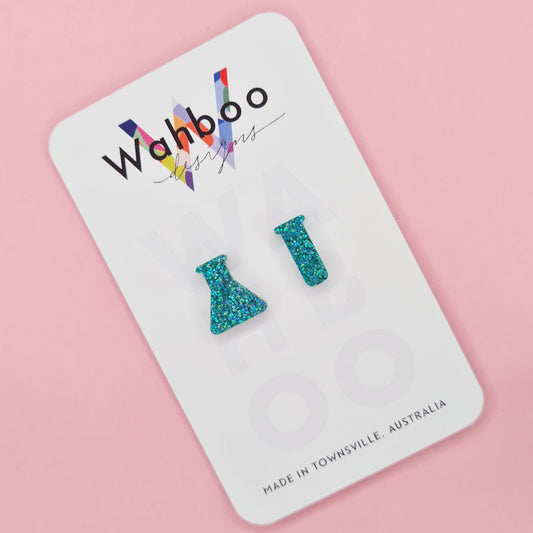 Beaker & Test Tube Stud Earrings