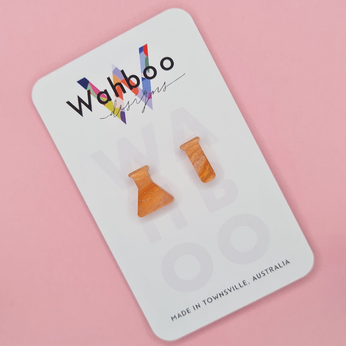 Beaker & Test Tube Stud Earrings