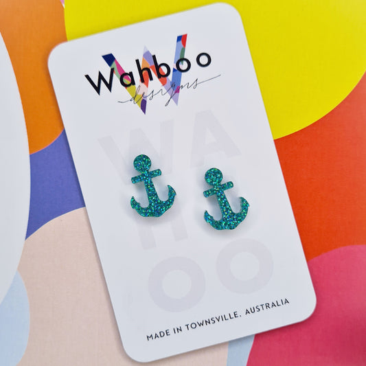 Anchor Stud Earrings