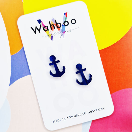 Anchor Stud Earrings