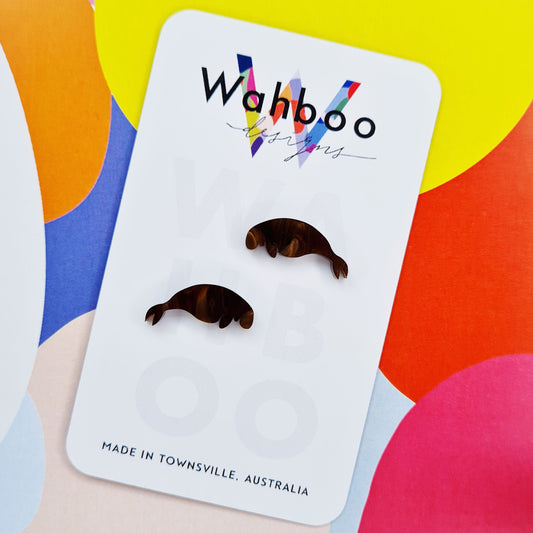 Dugong Stud Earrings