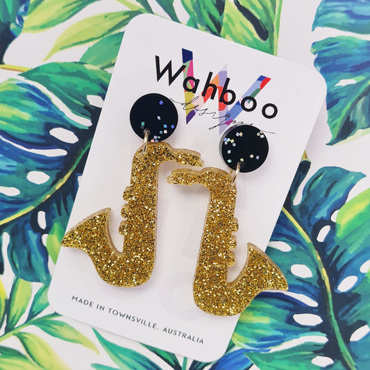 Saxophone Dangle Earrings