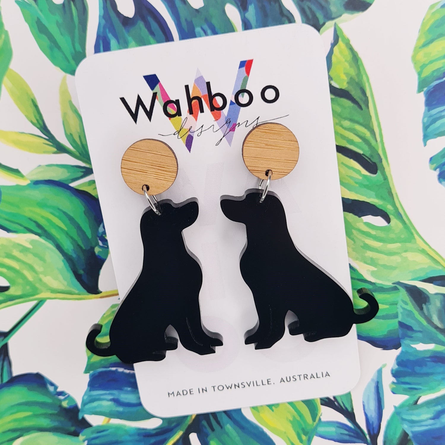 Labrador Dog Dangle Earrings Wahboo Designs