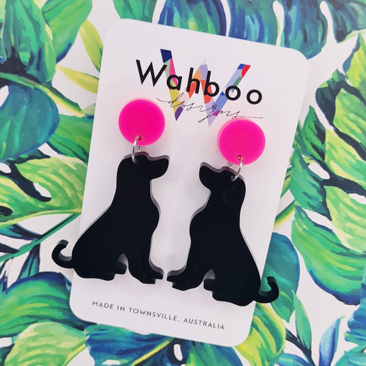 Labrador Dog Dangle Earrings