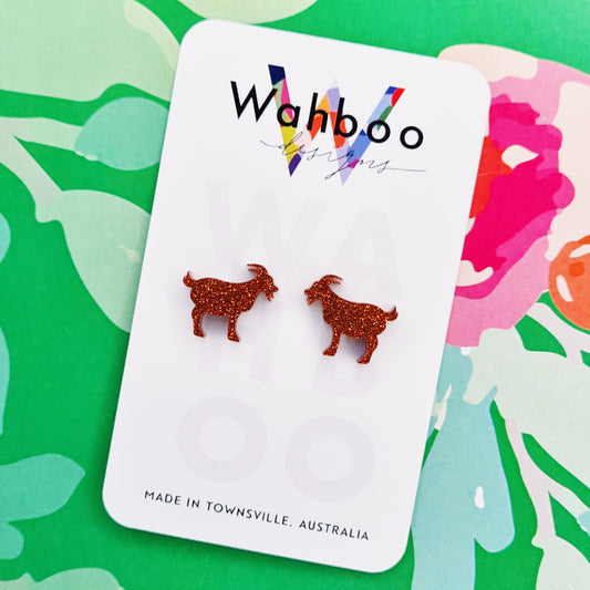 Goat Stud Earrings